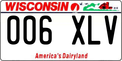 WI license plate 006XLV