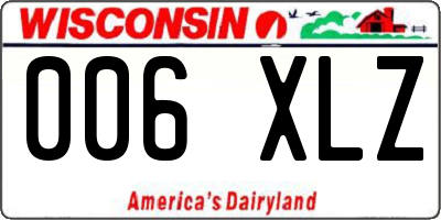 WI license plate 006XLZ