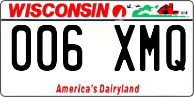 WI license plate 006XMQ