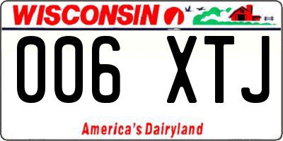 WI license plate 006XTJ