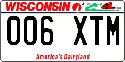 WI license plate 006XTM