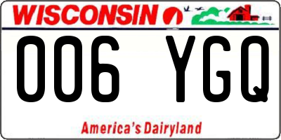 WI license plate 006YGQ