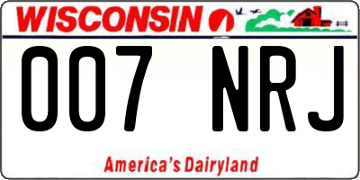 WI license plate 007NRJ