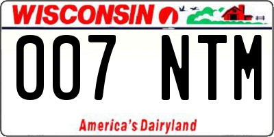 WI license plate 007NTM