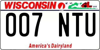 WI license plate 007NTU