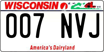 WI license plate 007NVJ