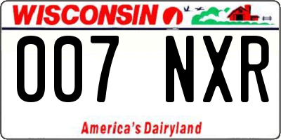 WI license plate 007NXR