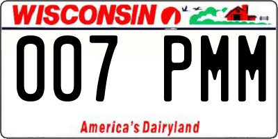 WI license plate 007PMM