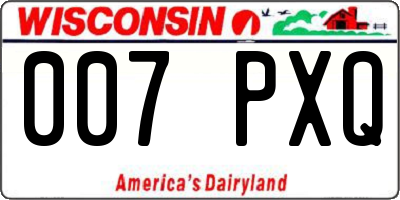 WI license plate 007PXQ