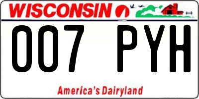 WI license plate 007PYH