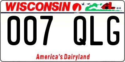 WI license plate 007QLG