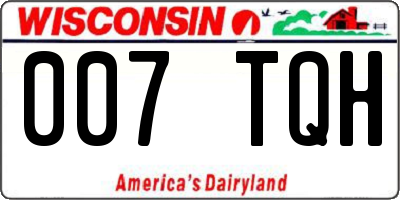 WI license plate 007TQH