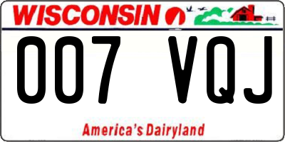 WI license plate 007VQJ