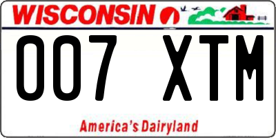 WI license plate 007XTM
