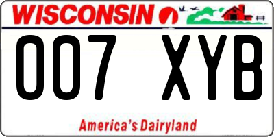 WI license plate 007XYB