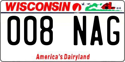 WI license plate 008NAG