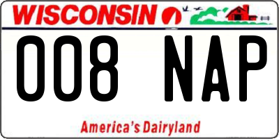 WI license plate 008NAP