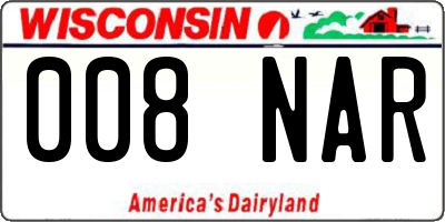 WI license plate 008NAR