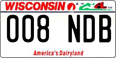 WI license plate 008NDB