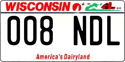 WI license plate 008NDL