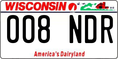 WI license plate 008NDR