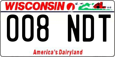 WI license plate 008NDT