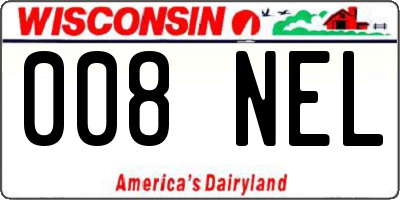 WI license plate 008NEL