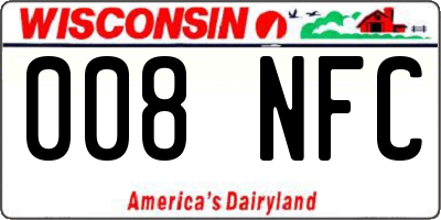 WI license plate 008NFC