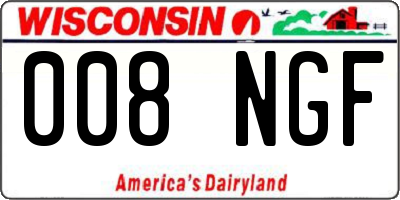 WI license plate 008NGF