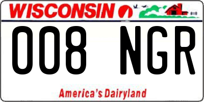 WI license plate 008NGR