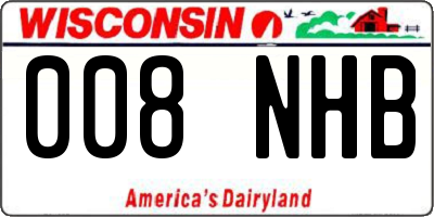 WI license plate 008NHB