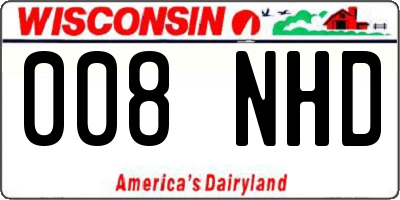 WI license plate 008NHD