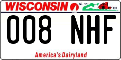 WI license plate 008NHF