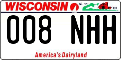 WI license plate 008NHH