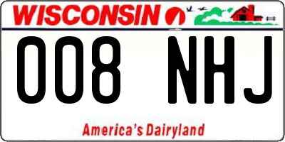 WI license plate 008NHJ