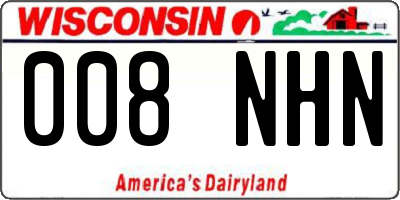 WI license plate 008NHN