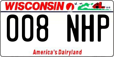 WI license plate 008NHP