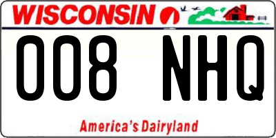 WI license plate 008NHQ