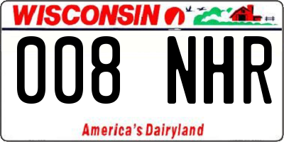 WI license plate 008NHR