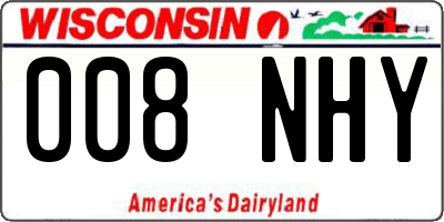 WI license plate 008NHY