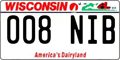 WI license plate 008NIB