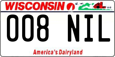 WI license plate 008NIL