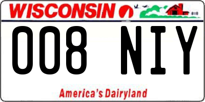 WI license plate 008NIY