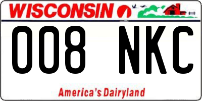 WI license plate 008NKC