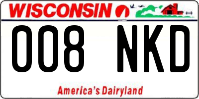 WI license plate 008NKD