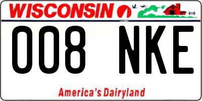 WI license plate 008NKE