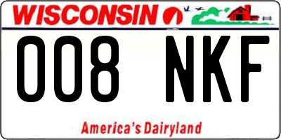 WI license plate 008NKF