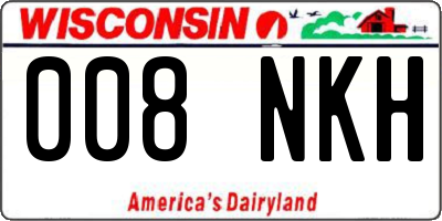 WI license plate 008NKH