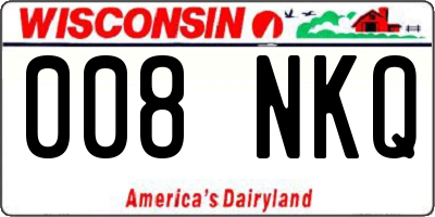 WI license plate 008NKQ