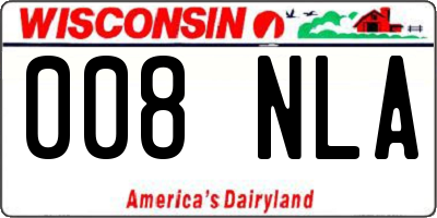 WI license plate 008NLA